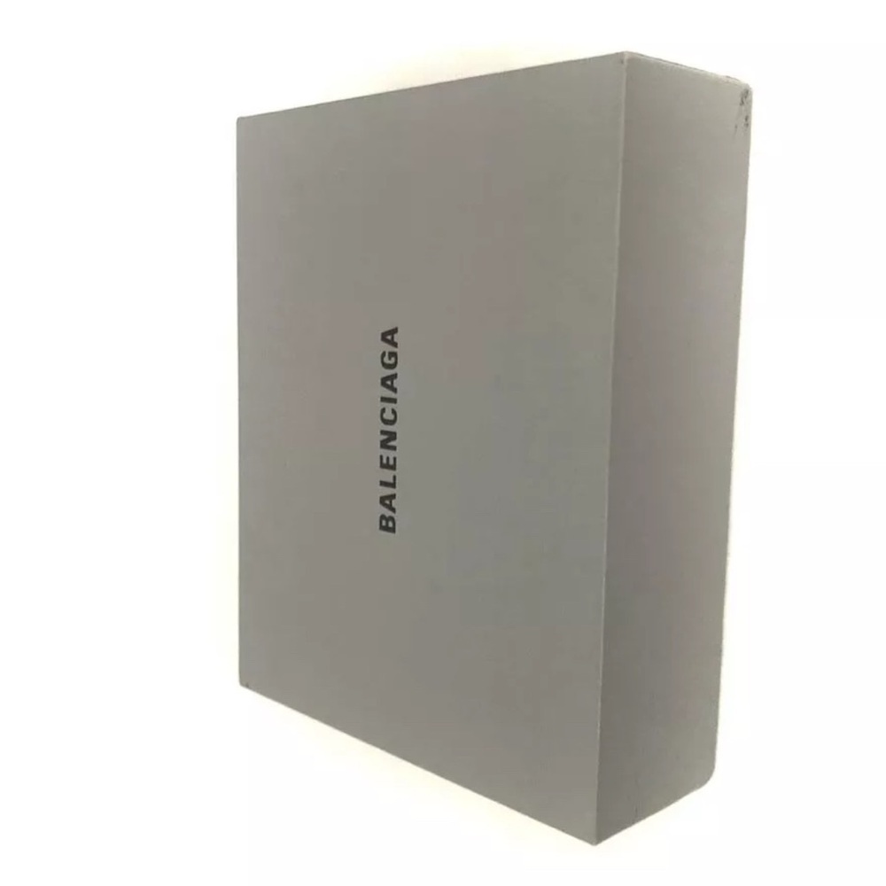 Authentic BALENCIAGA Logo Glitter Leather Trifold Wallet Black with box - Picture 8 of 15